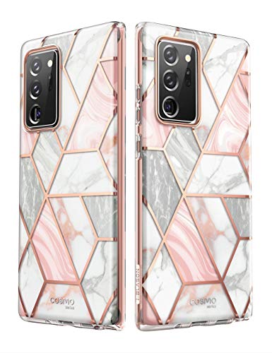 i-Blason Cosmo Series Case Designed for Galaxy Note 20 Ultra 5G (2020 Release), Protective Bumper Marble Design Without Built-in Screen Protector (Marble)