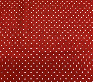white swiss polka dot on red - riley blake 100% cotton fabric