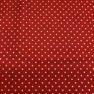 White Swiss Polka Dot On Red - Riley Blake 100% Cotton Fabric