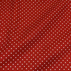 White Swiss Polka Dot On Red - Riley Blake 100% Cotton Fabric