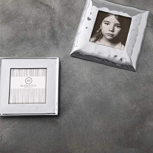 MARIPOSA Signature Picture Frame, Square 4x4, Silver