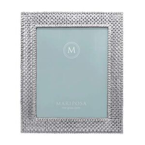 mariposa basketweave picture frame, 8x10, silver