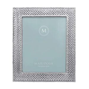 MARIPOSA Basketweave Picture Frame, 8x10, Silver