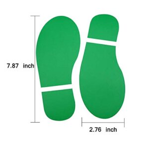 18 Pairs 36 Prints Colorful Kids Size Shoes Footprint Stickers Footprint Decals for Office School Floor Wall Stairs to Guide Directions, 6 Colors