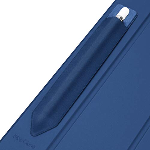 ProCase Pencil Holder Sticker for Apple Pencil 1st and 2nd Gen, Elastic Stylus Pocket Pouch Adhesive Stylus Pen Sleeve Attached to Case for Apple Pencil and Other Stylus Pens-Navy