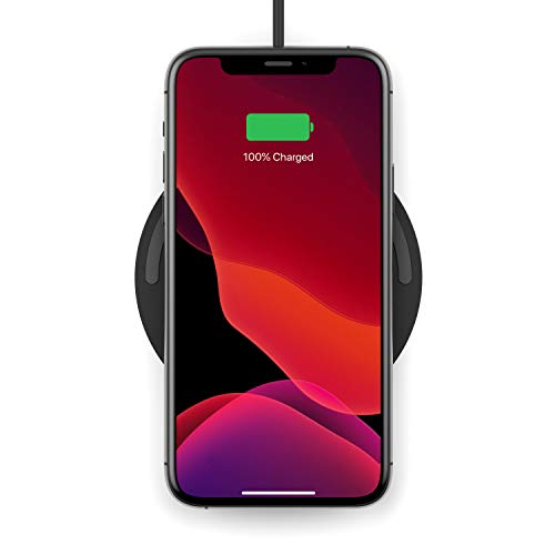 Belkin Quick Charge Wireless Charging Pad - 15W Qi-Certified for iPhone, Samsung Galaxy, Apple Airpods Pro & More - Charge While Listening to Music, Streaming Videos, & Video Calls - Black