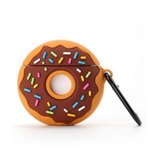 TYOROY 3D Cute Donuts Case for Airpod Case/Airpod 2 Case,3D Cute Cartoon Food Soft Case,Kids Teens Boys Girls Women Lovely Donuts with Keychain for Airpod 1&2 Case (Donuts)
