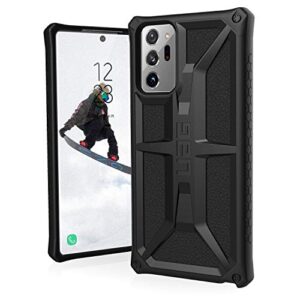 urban armor gear uag compatible with samsung galaxy note20 ultra 5g case [6.9-inch screen] rugged lightweight slim shockproof monarch protective cover, black
