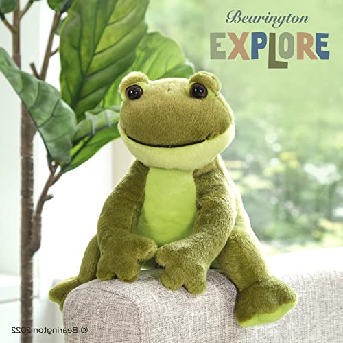 Bearington Ribbity Plush Frog Stuffed Animal, 8.5 Inches