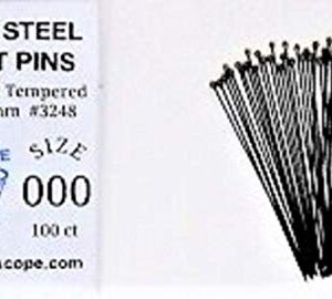 Premium Black Enameled Steel Insect Pins, Size 000, Pack of 100