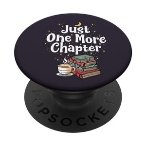 one more chapter book lover bookworm book club lover popsockets popgrip: swappable grip for phones & tablets popsockets standard popgrip