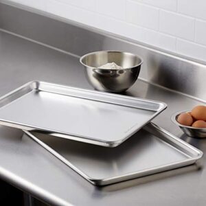 AmazonCommercial Aluminum Baking Sheet Pan, 1/2 Sheet, 17.9 x 12.9 Inch, Pack of 2