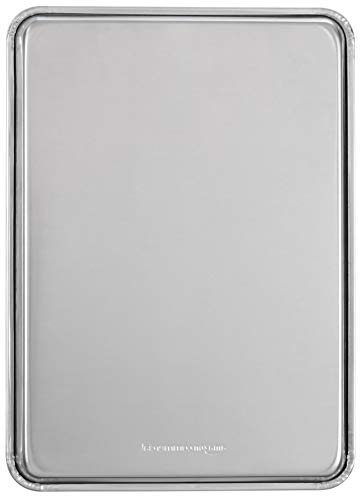 AmazonCommercial Aluminum Baking Sheet Pan, 1/2 Sheet, 17.9 x 12.9 Inch, Pack of 2