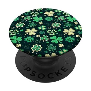 green ireland shamrock st patricks day gift popsockets popgrip: swappable grip for phones & tablets popsockets standard popgrip