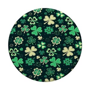 Green Ireland Shamrock St Patricks Day Gift PopSockets PopGrip: Swappable Grip for Phones & Tablets PopSockets Standard PopGrip