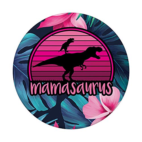 Mamasaurus Floral - 1 Kid Retro Funny Gift For Mother Case PopSockets Grip and Stand for Phones and Tablets