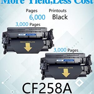 MM MUCH & MORE Compatible Toner Cartridge Replacement for HP 58A CF258A Black to Used with HP Laserjet Pro M404n M404dn M404dw MFP M428fdw M428fdn M428dw M304, (2-Pack, No-Chip)