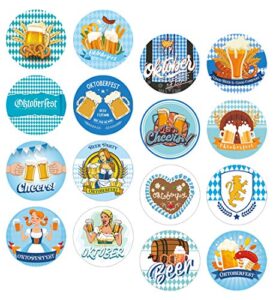 oktoberfest buttons pins bavarian badges - beer festivities  event party favors supplies decorations 48ct