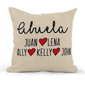 Grandma Pillow - Gifts for Grandma - Gifts for Mom from Daughter - Mom Gifts - Customized Pillow - Grandma Birthday Gifts from Grandchildren