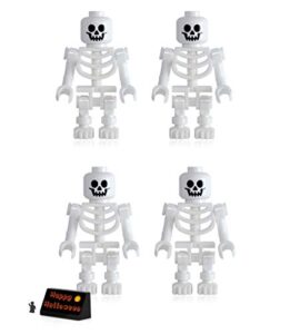 lego pirates of the caribbean minifigure - skeletons (4 pack) with halloween stand