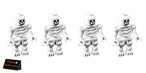 LEGO Pirates of The Caribbean Minifigure - Skeletons (4 Pack) with Halloween Stand