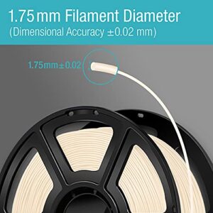 FLASHFORGE Flexible 3D Printer Filament, 1.75mm (Clear/Natural Color), 1kg Spool (2.2lbs), Guaranteed Fresh,Tangle-Free, Fits Most FDM Printers [Risk-Free]