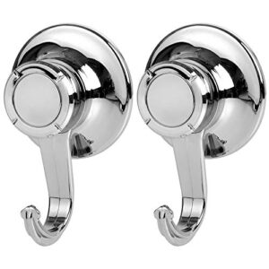 bath beyond suction cup hooks (2pack) - powerful vacuum suction cup hooks heavy duty organizer for kitchen, bathroom, restroom, shower (2)