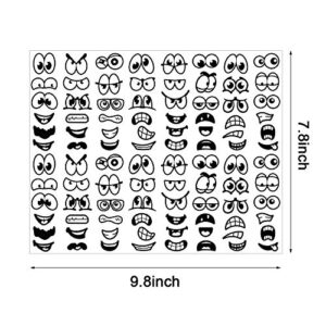 960 Pieces Halloween Stickers Eyes Mouth Stickers Cartoon Stickers Labels for Art Craft DIY Scrapbook()