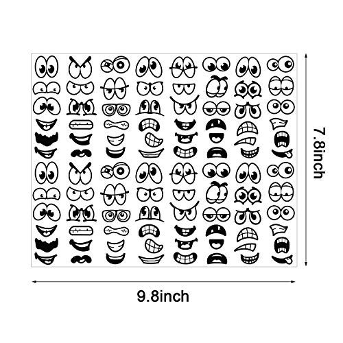 960 Pieces Halloween Stickers Eyes Mouth Stickers Cartoon Stickers Labels for Art Craft DIY Scrapbook()