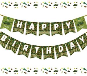 camouflage birthday banner party decorations camo hero army soldier birthday party bunting banner military birthday party supplies