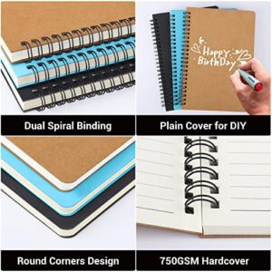 EUSOAR Spiral Ruled Notebook, A5 12packs 5.5"X8.3" 120 Pages Lined Travel Writing Notebooks Journal, Memo Notepad Sketchbook, Students Office Business Diary Ruled Spiral Journal-3 Colors Covers