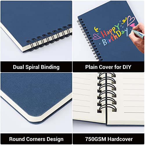 EUSOAR Students Ruled Spiral Notebook, A5 1pack 5.5"x8.3" 160 Pages Hardcover Lined Travel Writing Notebooks Journal, Memo Notepad Sketchbook, Students Office Business Diary Ruled Book Journal