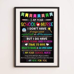 LUPPLE Posters AprilLove I am Your School Nurse I Don't Have A Magic Wand Sign, School Nurse Office Poster, School Health Office, Health Clinic Print, Chalkboard Sign