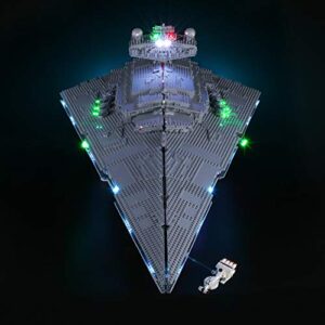 lightailing light set with a remote-control for (imperial star destroyer building blocks model - led light kit compatible with lego 75252 (not included the model)