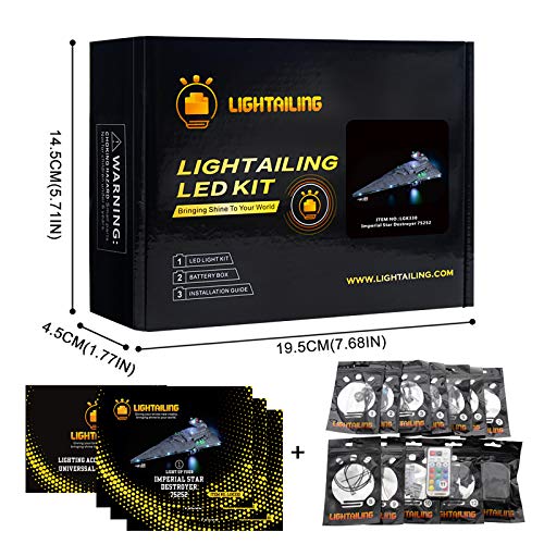 LIGHTAILING Light Set with a Remote-Control for (Imperial Star Destroyer Building Blocks Model - Led Light kit Compatible with Lego 75252 (NOT Included The Model)