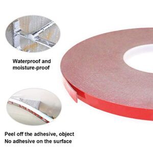 Double Sided Tape,Heavy Duty Mounting Adhesive Tape,Waterproof Foam Tape for LED Strip Lights,Home Decoration, Office Decorations (Black, 0.39 in x 108 Ft)