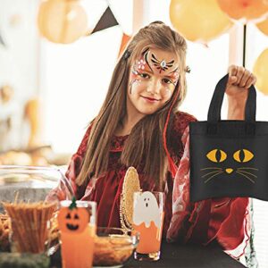 Halloween Party Favor Bags, Non-Woven Halloween Bags, Halloween Trick or Treat Party Bags Cat Ghost Pumpkin Bags, Halloween Goodie Candy Bags for Kids Birthday Halloween Party Favors