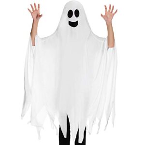 geyoga ghost halloween costume tattered gown cosplay role play supply halloween fancy dress costume for child over 8 years old, 4.27 x 3.94 feet (smile style)