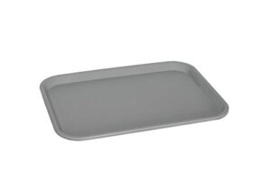 caspian plastic 1014 inch fast food serving tray rectangular cafeteria non-slip tray,set of 12 (grey)