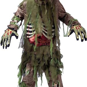 Spooktacular Creations Swamp Deluxe Skeleton Living Dead Zombie Costume for Halloween Kids Monster Role-Playing-3T(3-4yr)