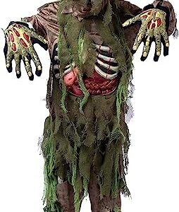 Spooktacular Creations Swamp Deluxe Skeleton Living Dead Zombie Costume for Halloween Kids Monster Role-Playing-3T(3-4yr)