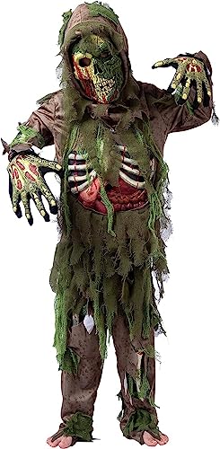 Spooktacular Creations Swamp Deluxe Skeleton Living Dead Zombie Costume for Halloween Kids Monster Role-Playing-3T(3-4yr)