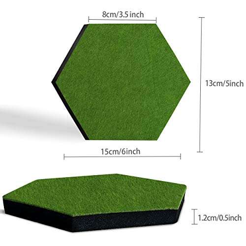 Soyizom Felt Pin Board Self Adhesive Board for Photos | Memos | Display | Notice,Thickened Bexagonal Bulletin Board Decorative Pin Board Pads for Offices School Home Wall Decor(7 Pcs/Set,Style A）
