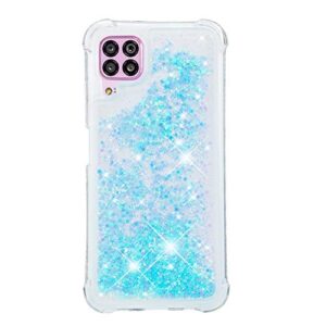 Eyilin Glitter Bling Case for Huawei P40 lite, Transparent Shockproof Liquid Quicksand Cover Silicone Soft TPU Gel Protective Phone Case