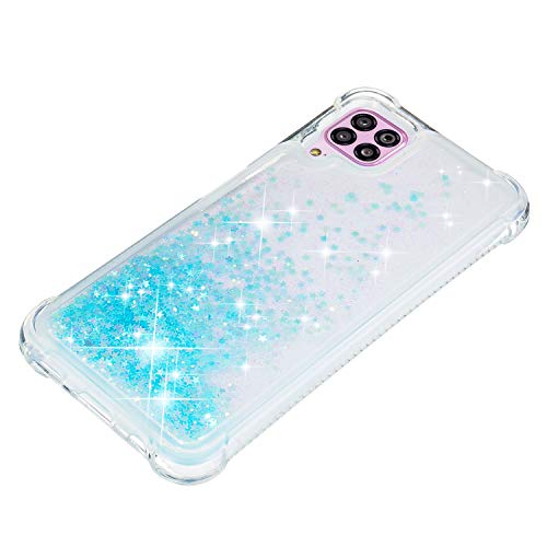 Eyilin Glitter Bling Case for Huawei P40 lite, Transparent Shockproof Liquid Quicksand Cover Silicone Soft TPU Gel Protective Phone Case