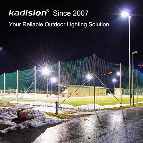 kadision 200W LED Flood Light with Dusk-to-Dawn Photocell, 200W/150W/100W Adjustable Super Bright 26000lm 5000K 100-277V IP65 Waterproof, Slip Fitter Mount LED Parking Lot Light, ETL Listed
