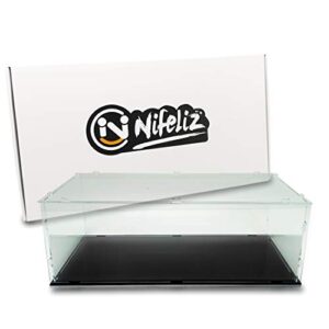 Nifeliz Acrylic Display Box for Scale 1:8 Big Model Cars Sets, Compatible with Lego Technic Big Cars (25.2Lx12.6Wx7.8H(Big))