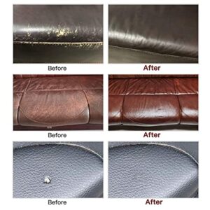 12 Colors Leather Repair Kit - for Furniture Car Seats Couches Sofa Shoes Boat, Leather Dye Restore Scratches Tears Holes, Purses Jacket Leather Paint, Vinyl Repair Kit Bonded Leather Genuine Italian…