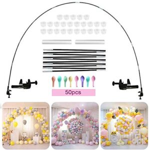 321ou balloon arch kit for different table sizes include 50 pcs ballons adjustable balloon arches stand birthday & wedding & christmas & graduation & party supplies decorations