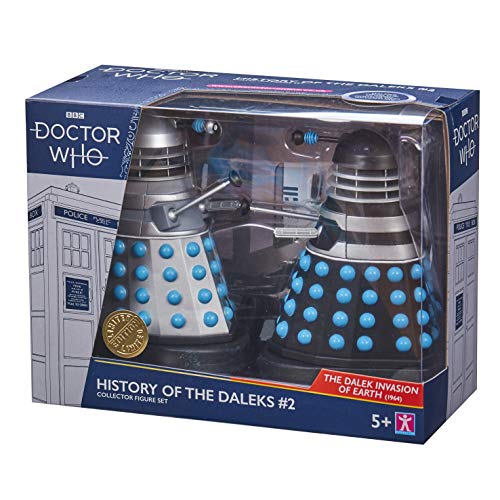 Doctor Who History of The Daleks #2 - The Dalek Invasion of Earth Collector Set - Dr Who Season 2 Dalek Action Figures - Classic Doctor Who Merchandise - Character Options - 5.5”